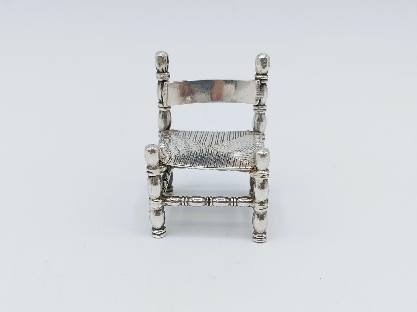Zilveren miniatuur stoel, 20e eeuws
