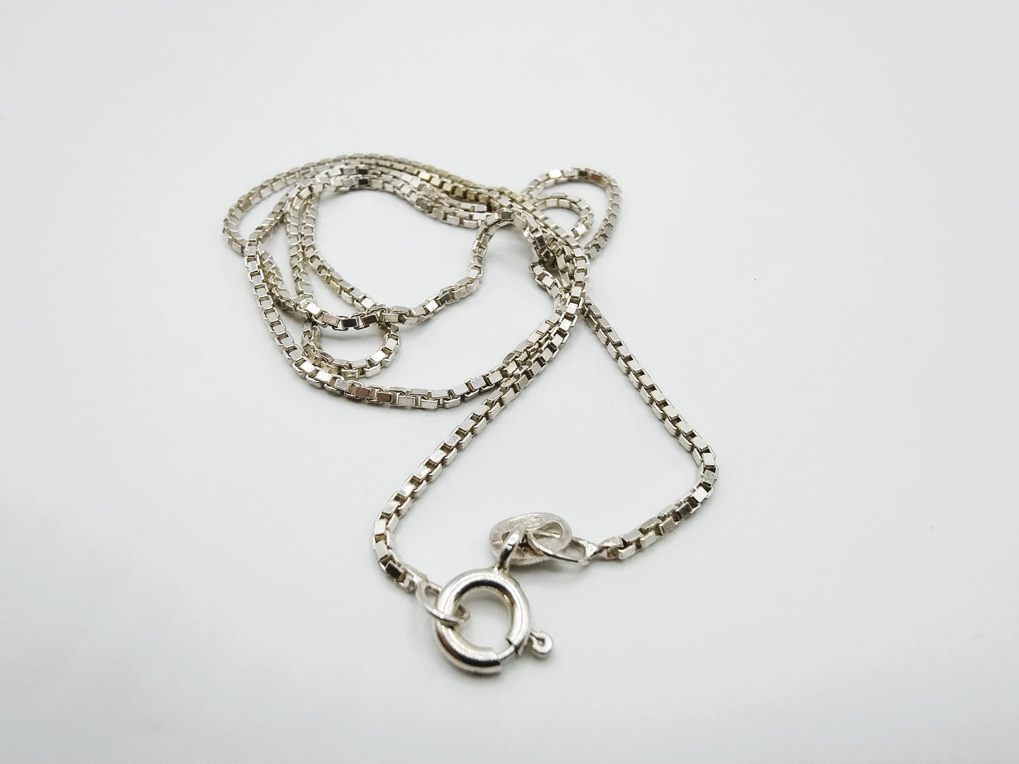 Zilveren venetiaans collier, 45 cm