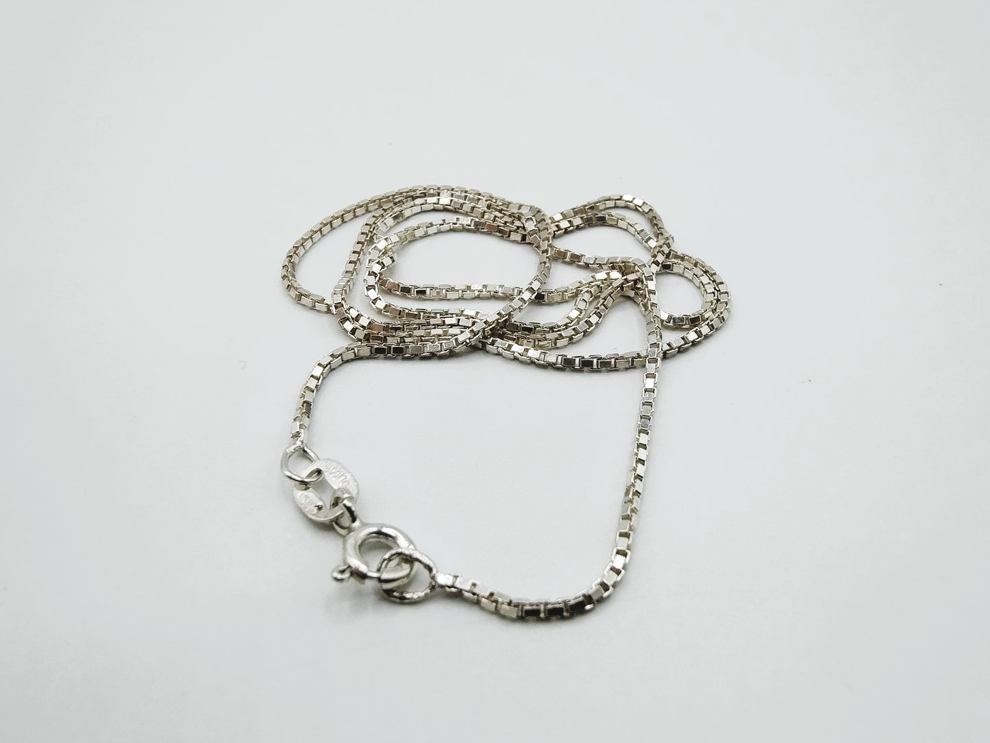 Zilveren venetiaans collier, 45 cm