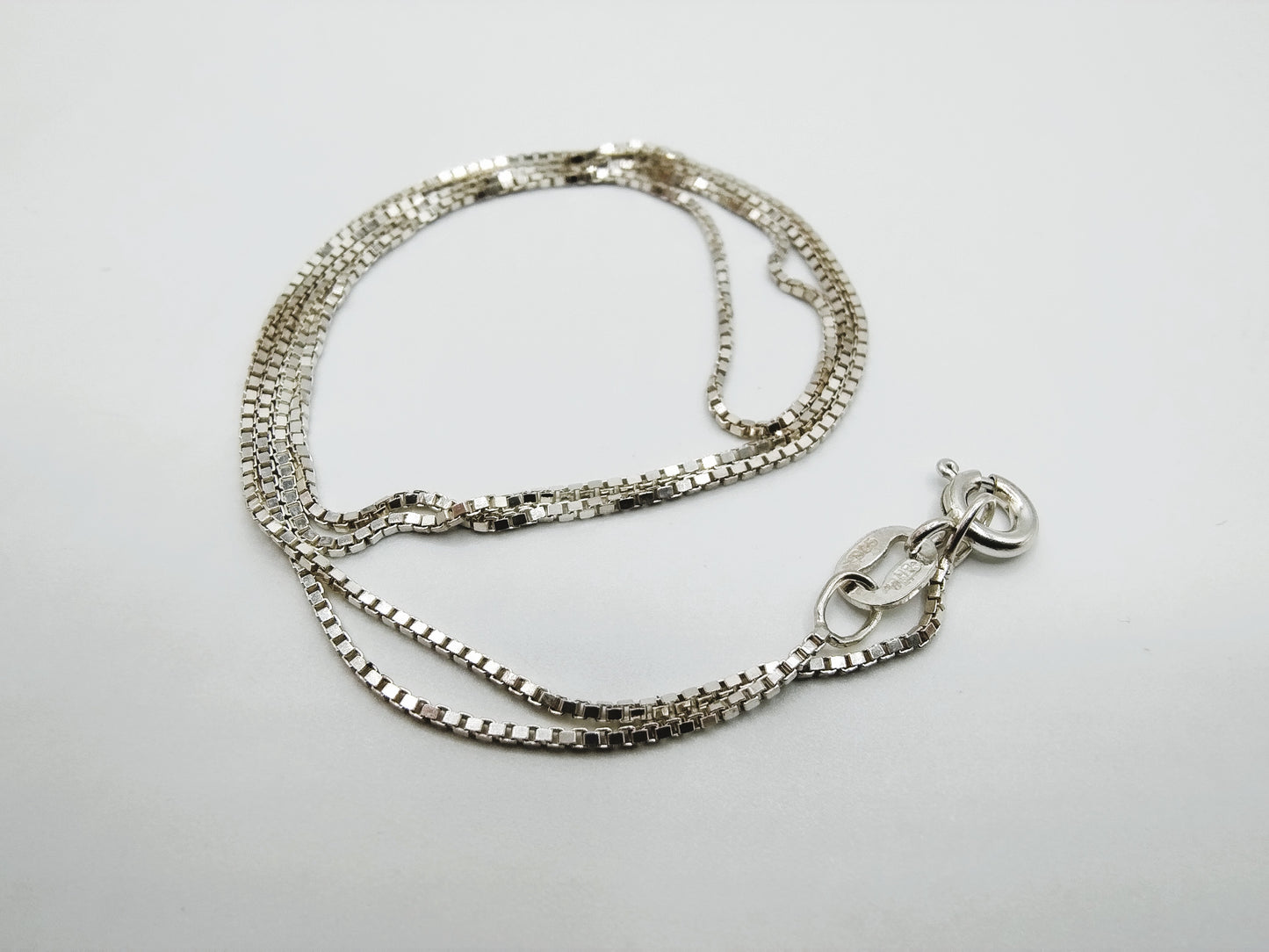 Zilveren venetiaans collier, 45 cm