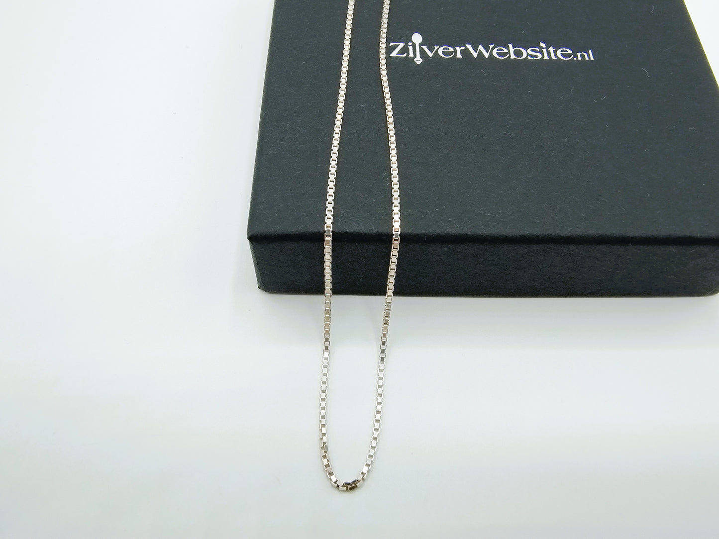 Zilveren venetiaans collier, 45 cm