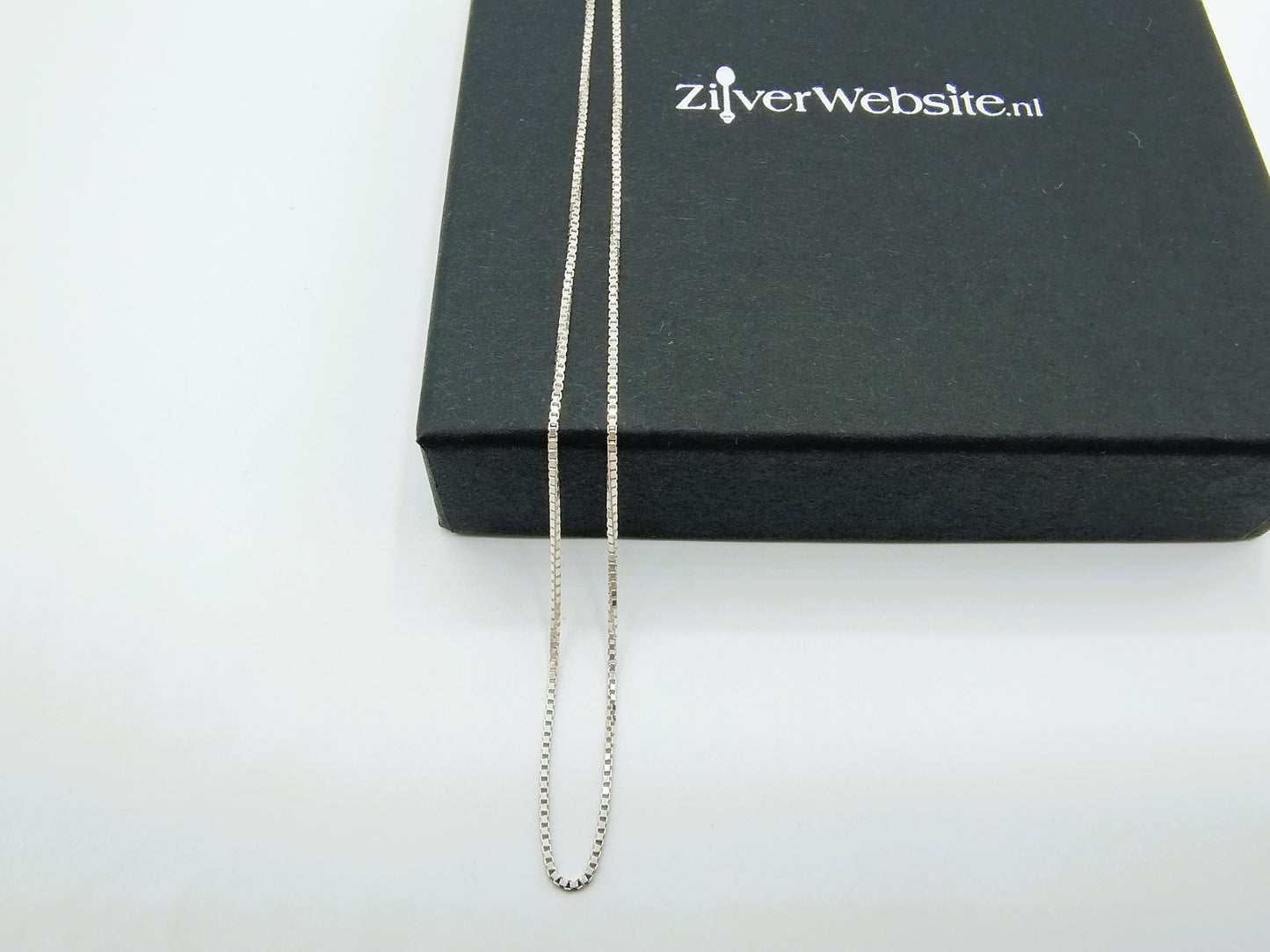 Zilveren venetiaans collier, 45 cm