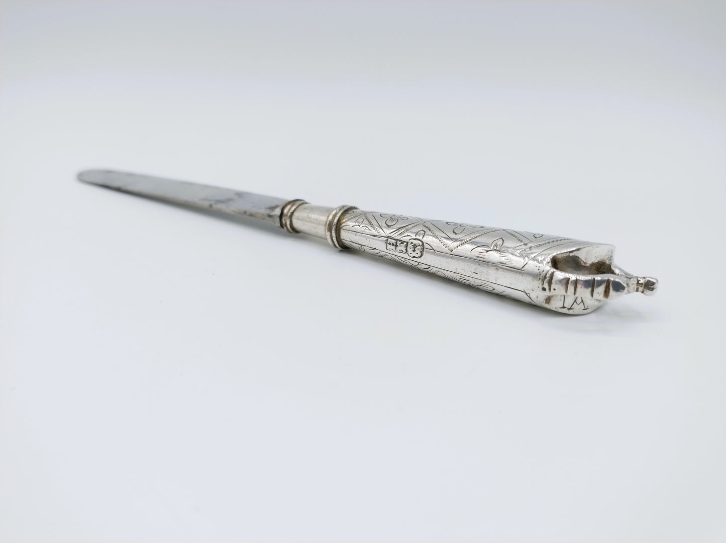 Silberner Messergriff mit Stahlklinge, Middelburg, 1771