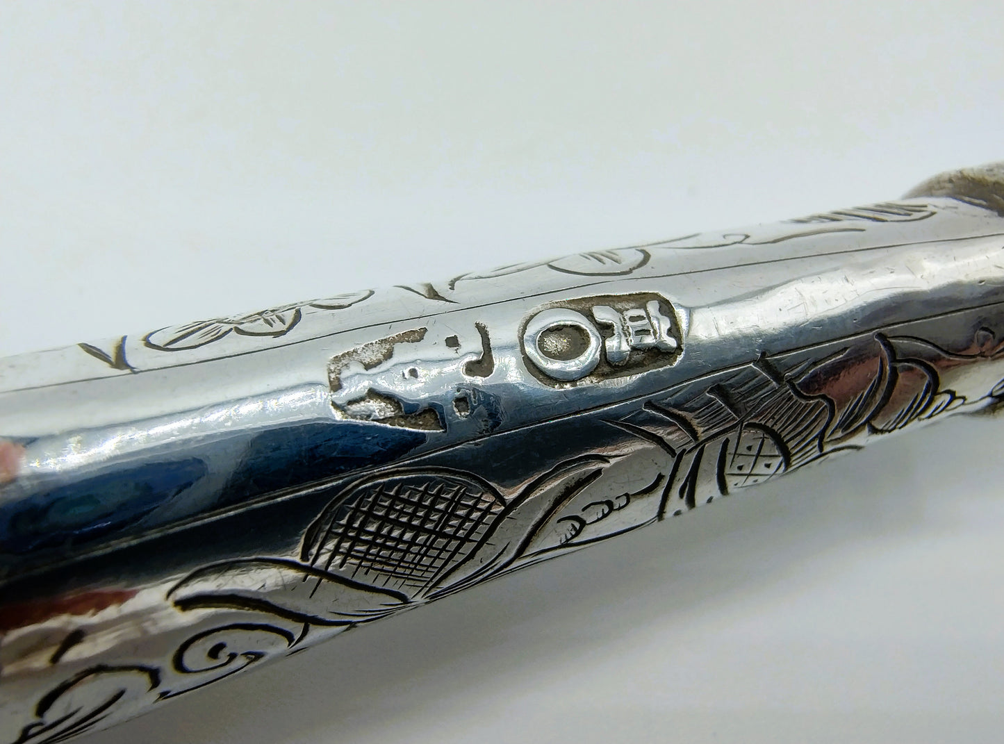 Silberner Messergriff mit Stahlklinge, J. Kuyper, Middelburg, 1750