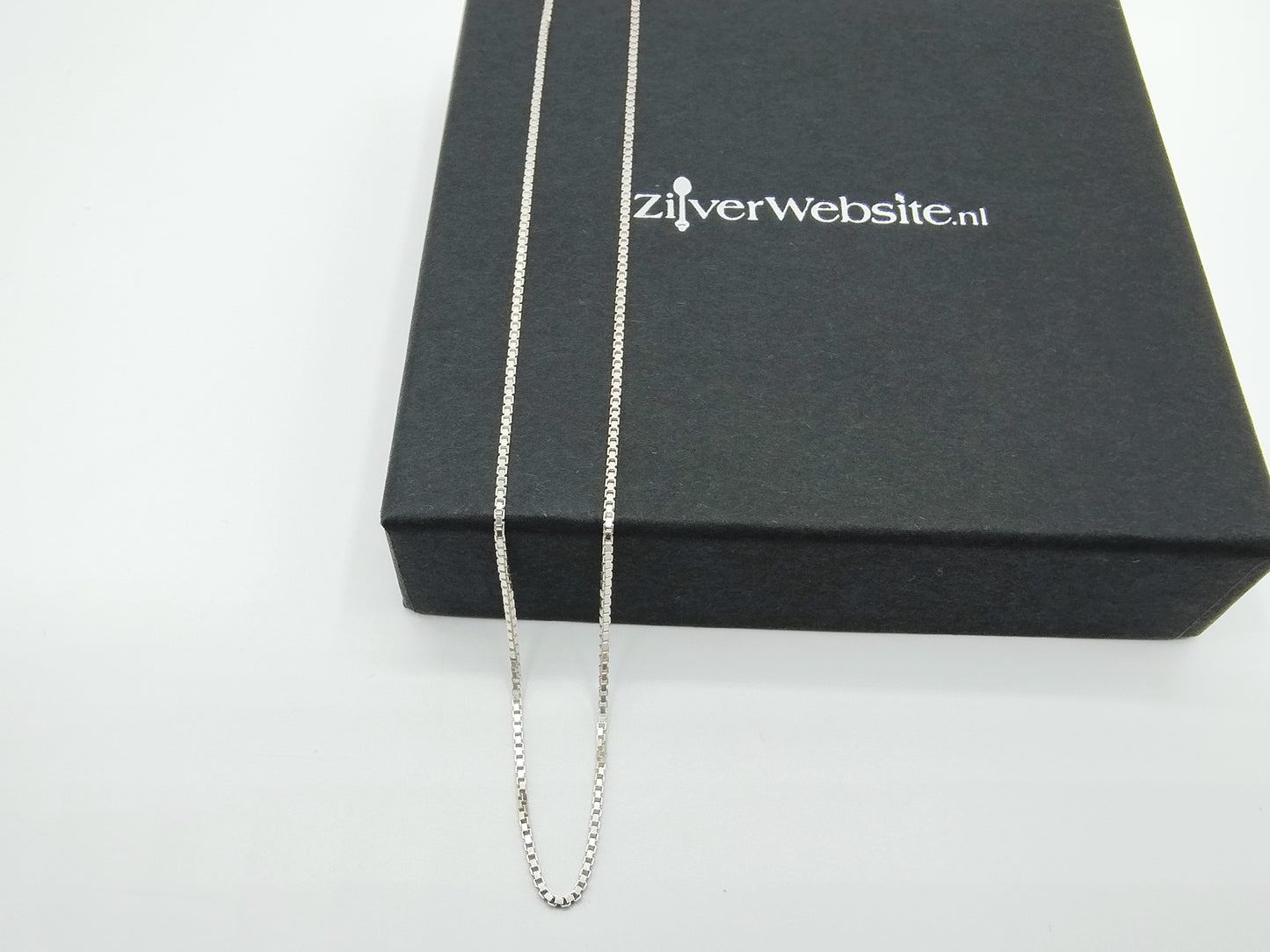 Zilveren venetiaans collier, 45 cm