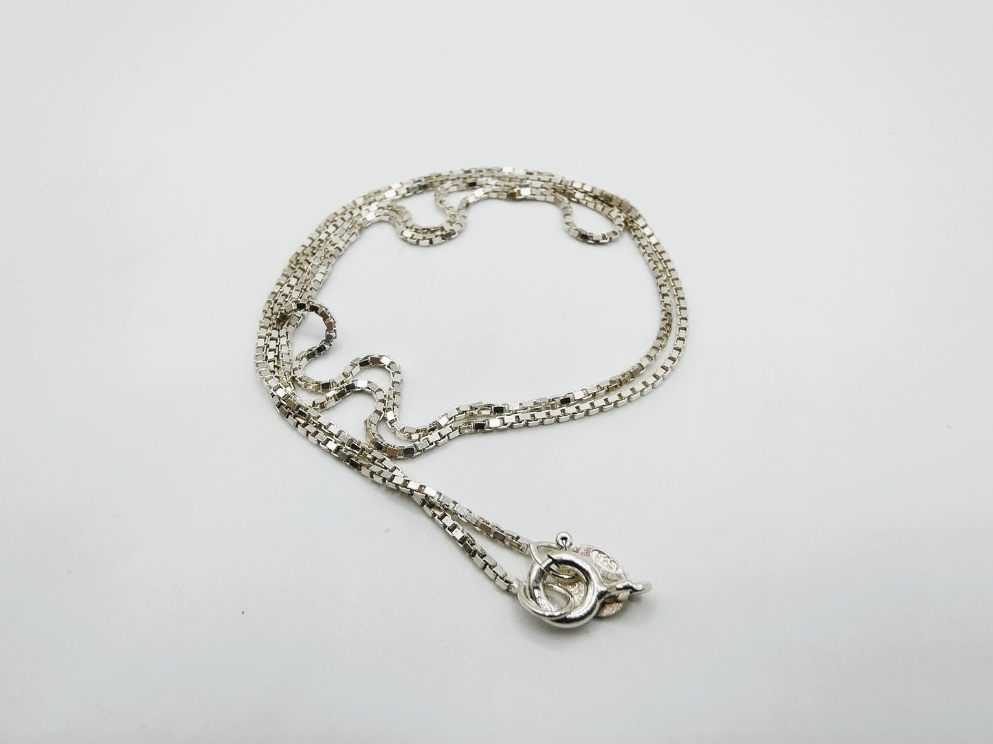Zilveren venetiaans collier, 45 cm