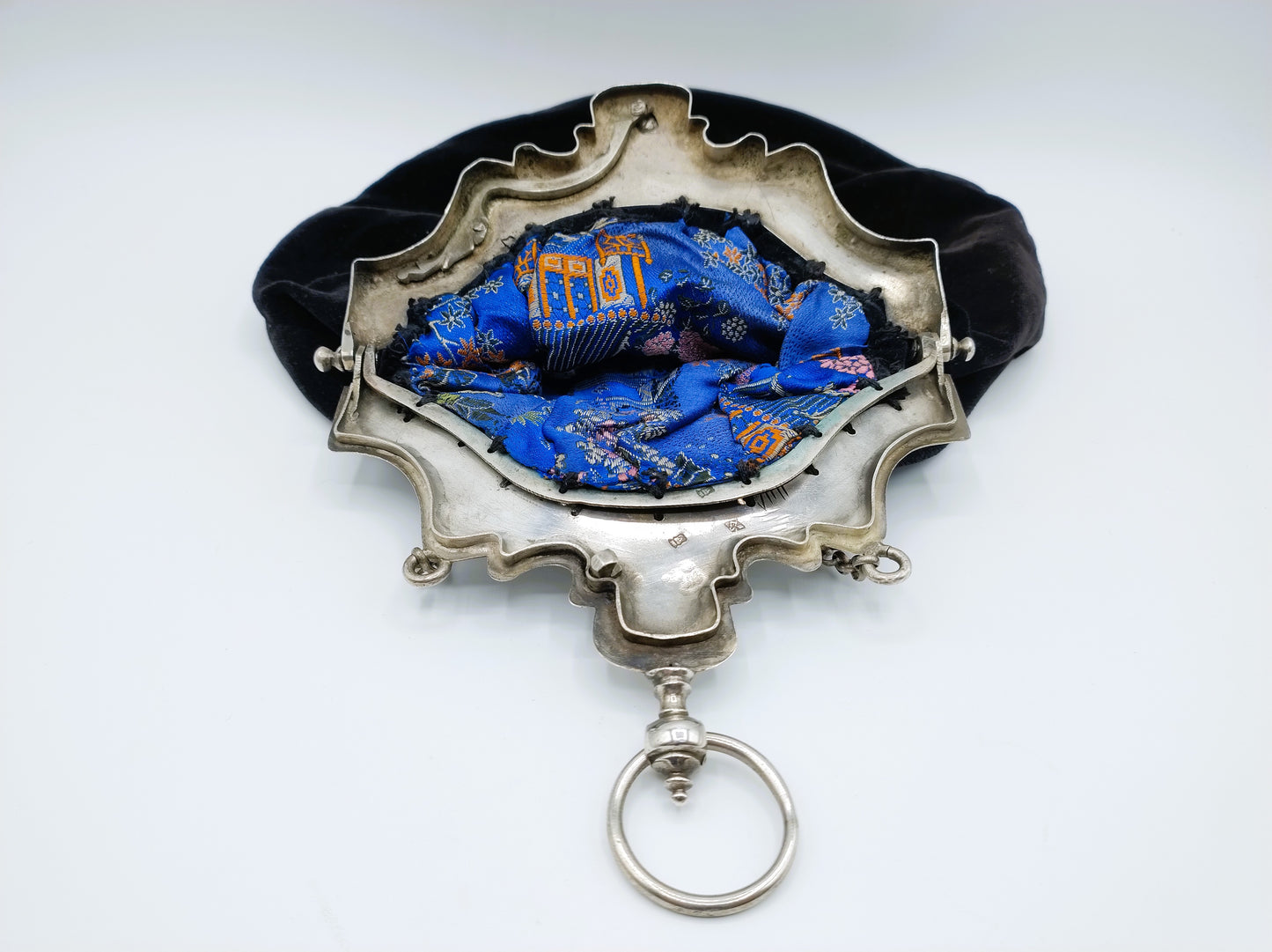 Zilveren tasbeugel (papegaaien), E. van Sandbergen, Zutphen ca. 1810