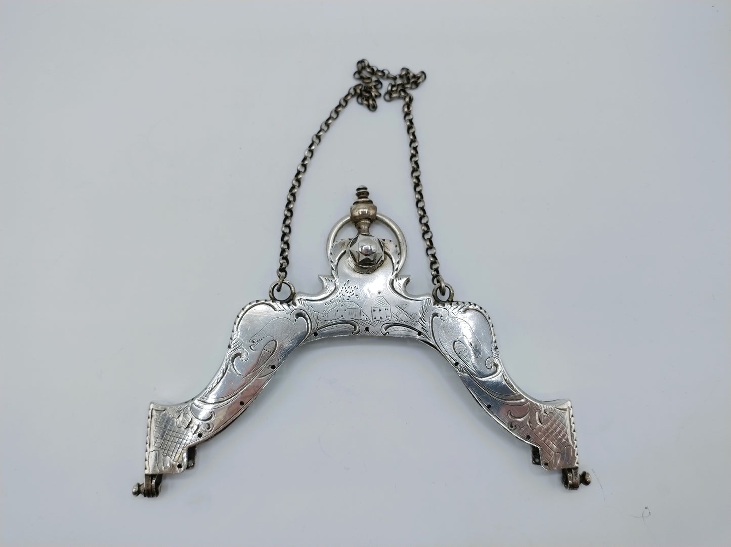 Zilveren tasbeugel (papegaaien), A. Verroen, Gouda, 1815