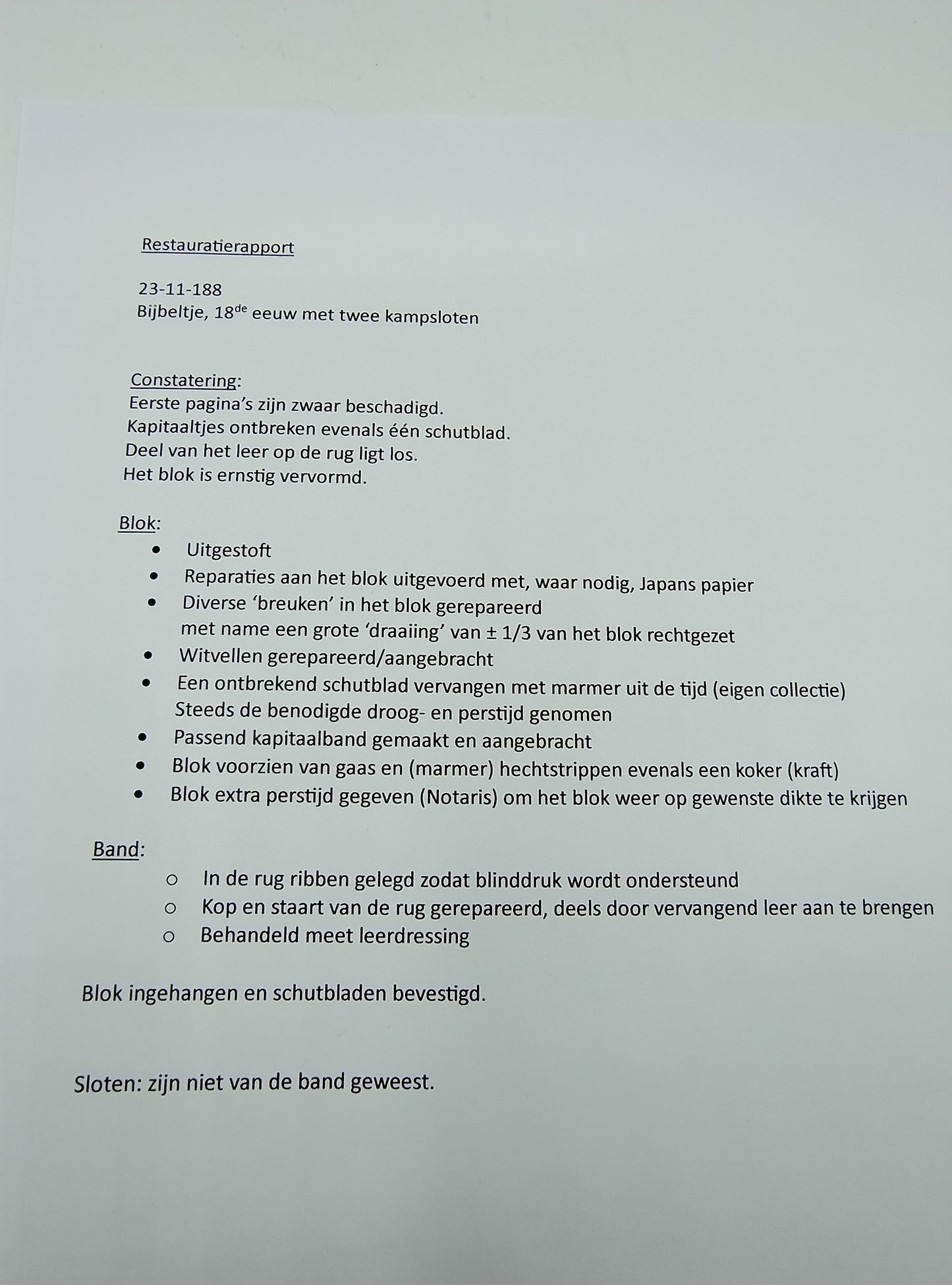 Bibel mit Silberverschlüssen, KJ Kanninga, Drachten, 1873