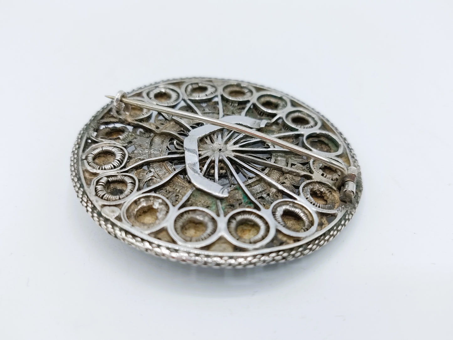Silver brooch, made from Zeeland valve piece, 19th century