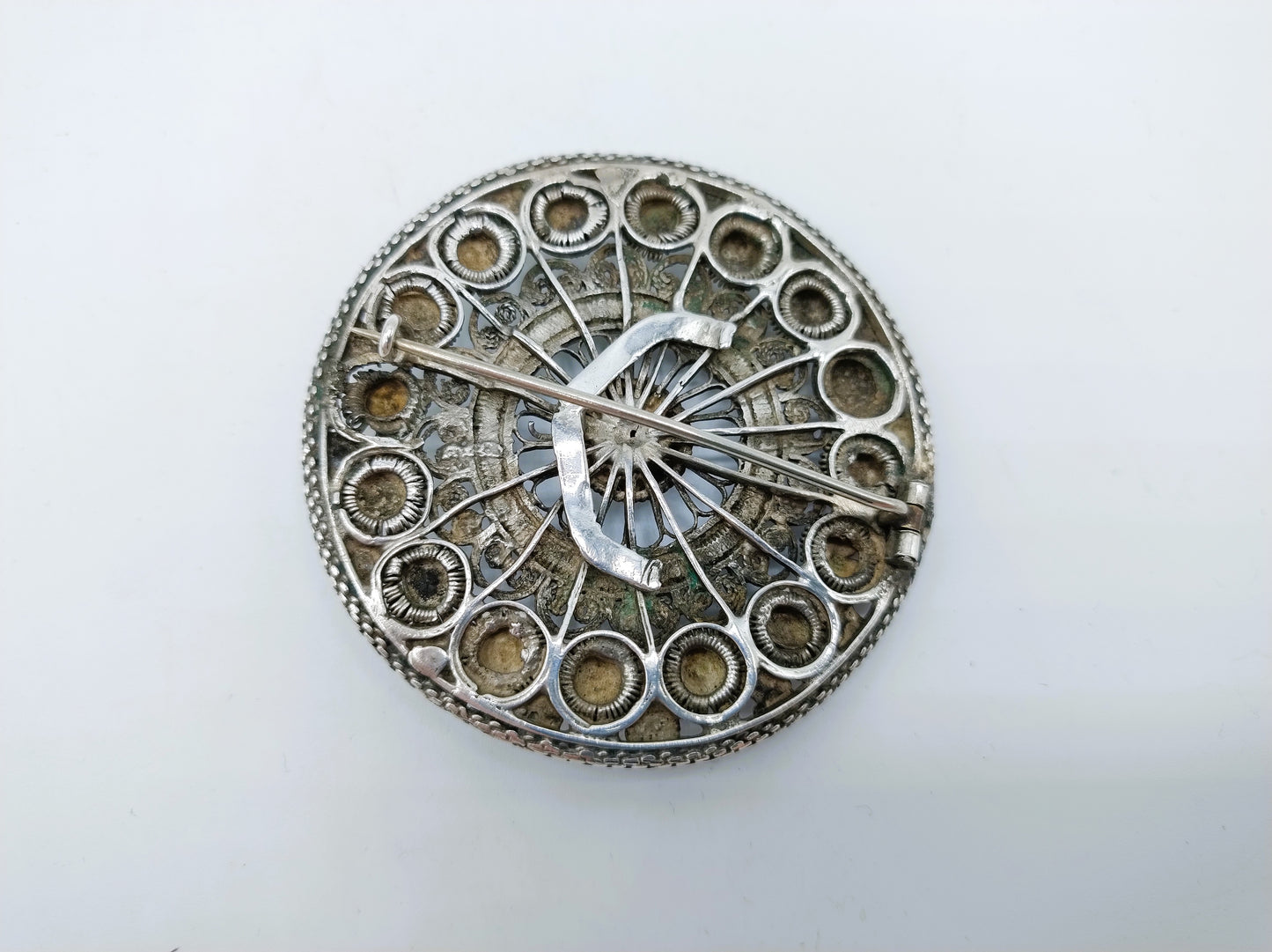 Silver brooch, made from Zeeland valve piece, 19th century