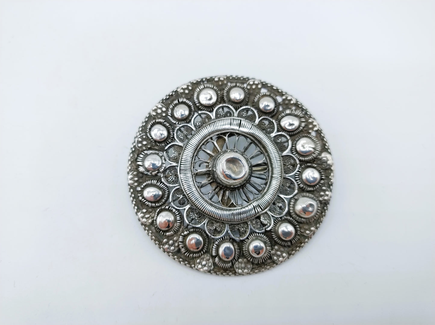 Silver brooch, made from Zeeland valve piece, 19th century