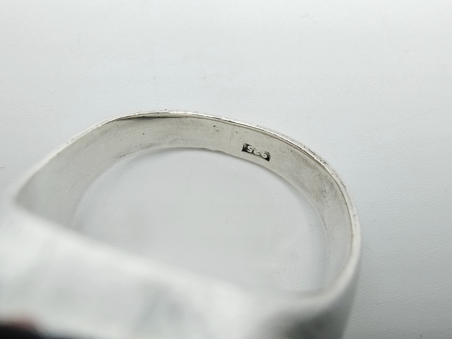 Zilveren ring met carneool, 925, 19 mm