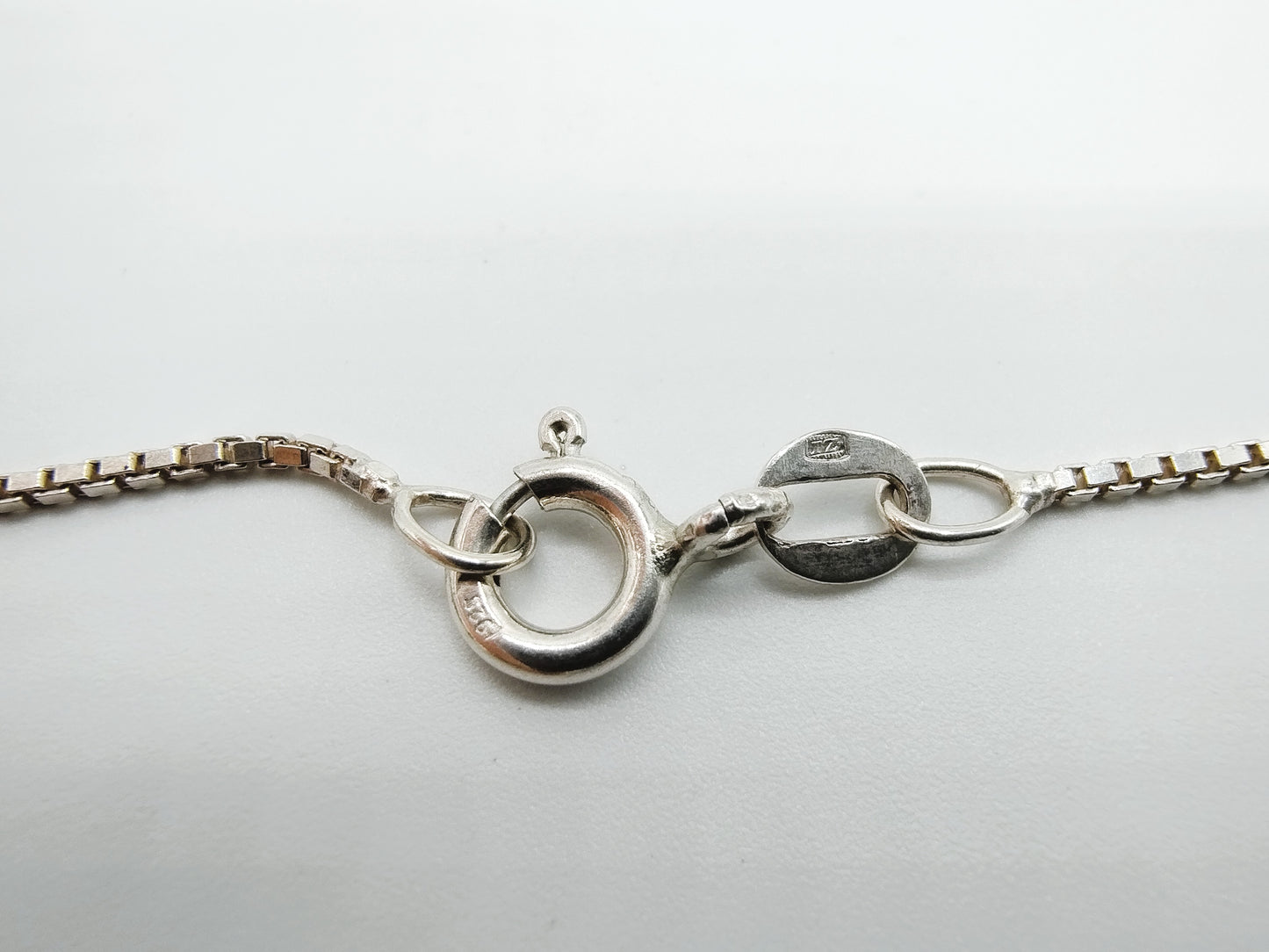 Zilveren venetiaans collier met bolletjes, 40 cm