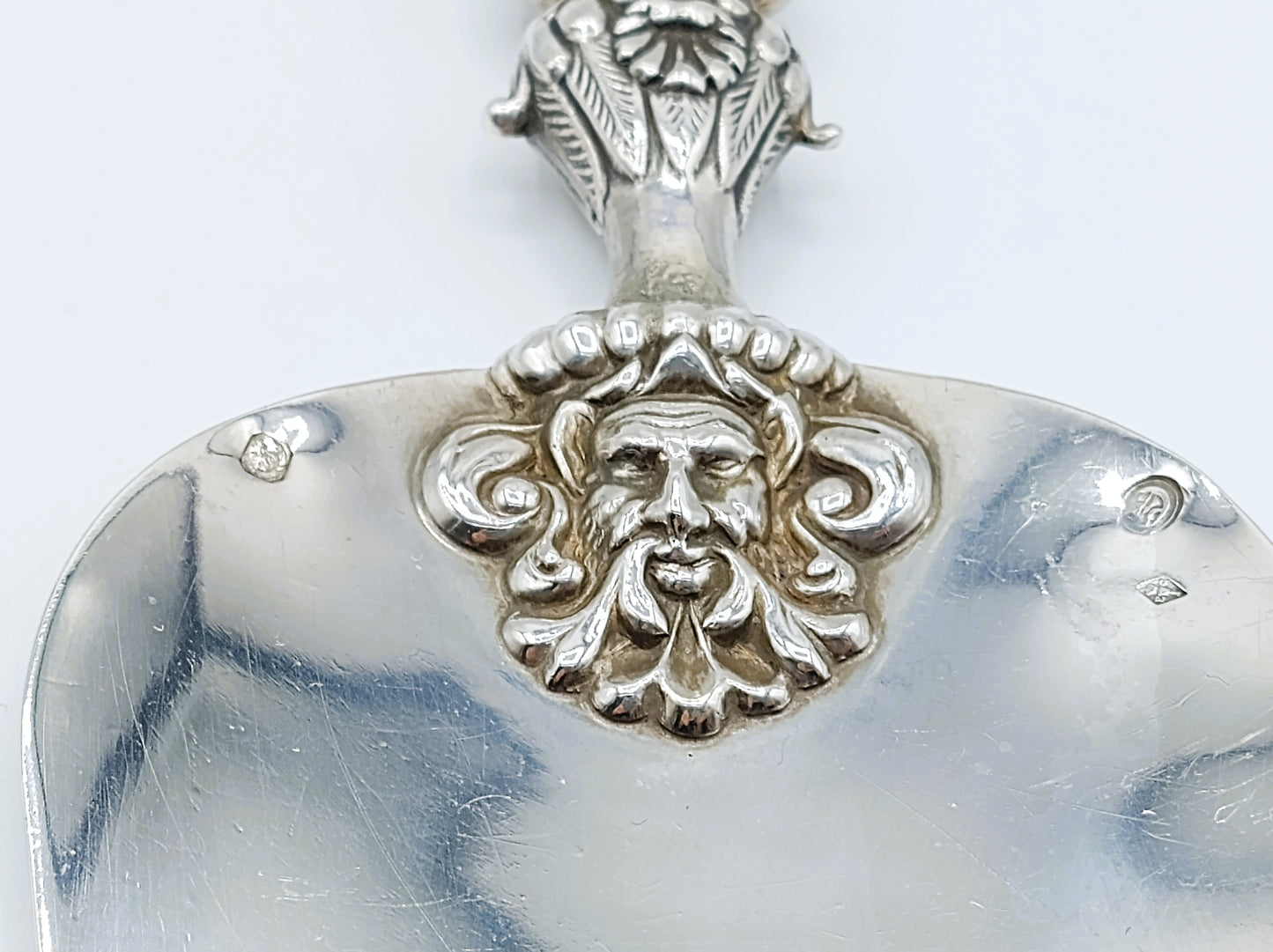 Zilveren taartschep met benen heft, E. Callot, Parijs, ca. 1850