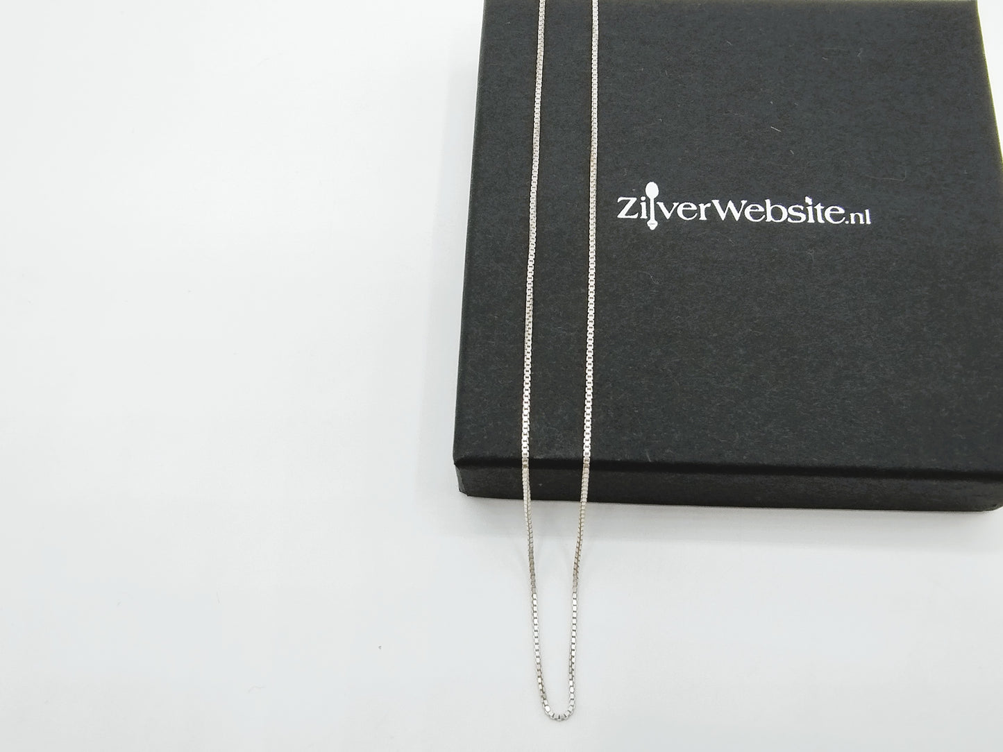 Zilveren venetiaans collier, 38 cm