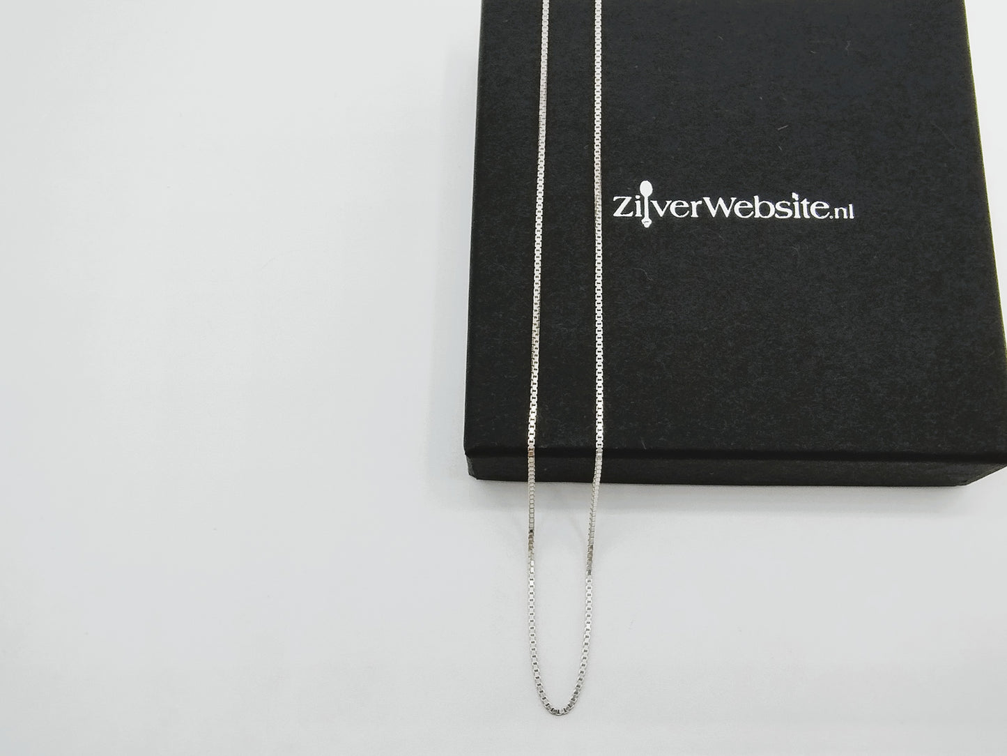 Zilveren venetiaans collier, 38 cm
