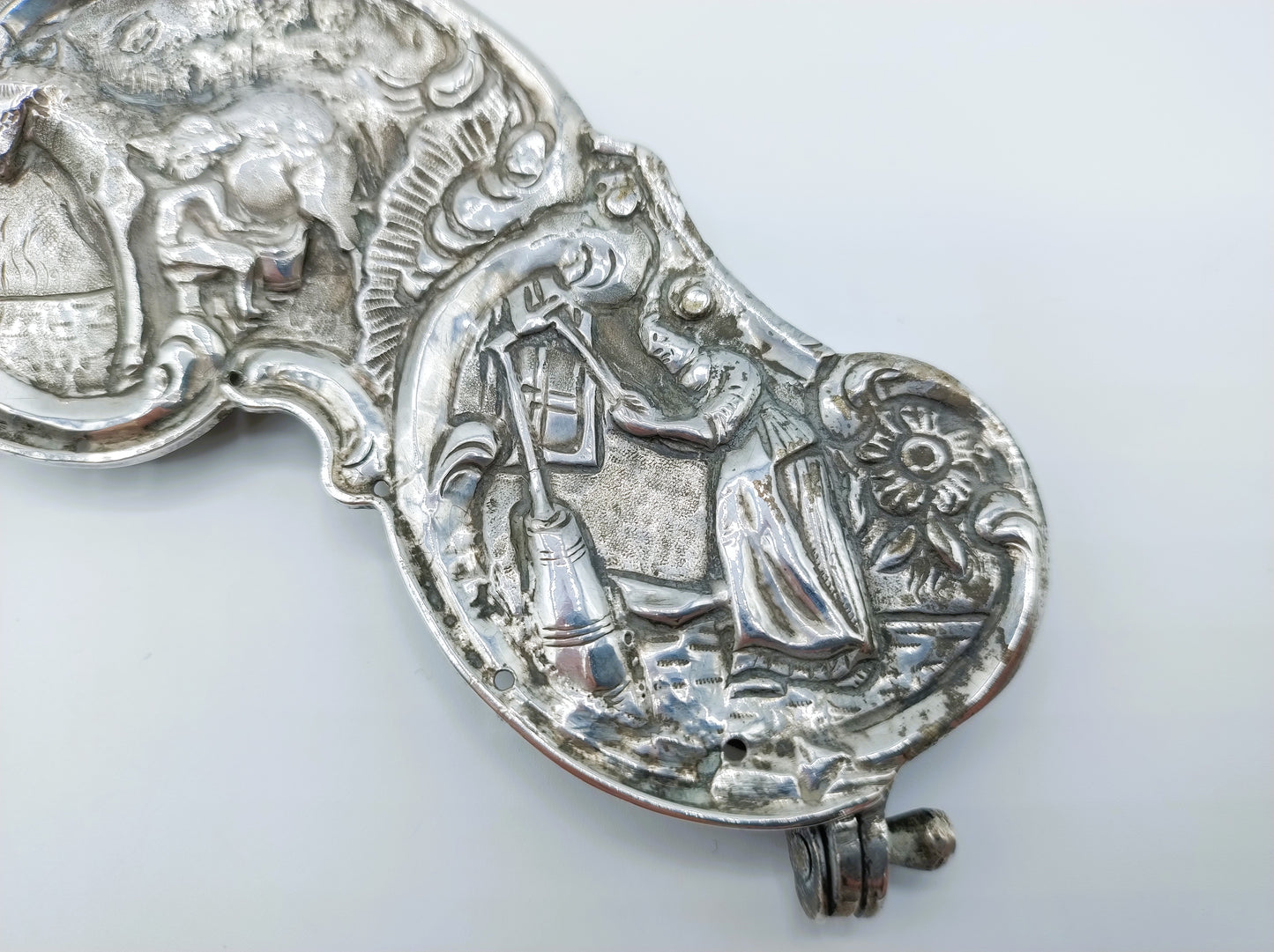 Zilveren tasbeugel met tashaak, R. Tania, Leeuwarden, ca. 1785