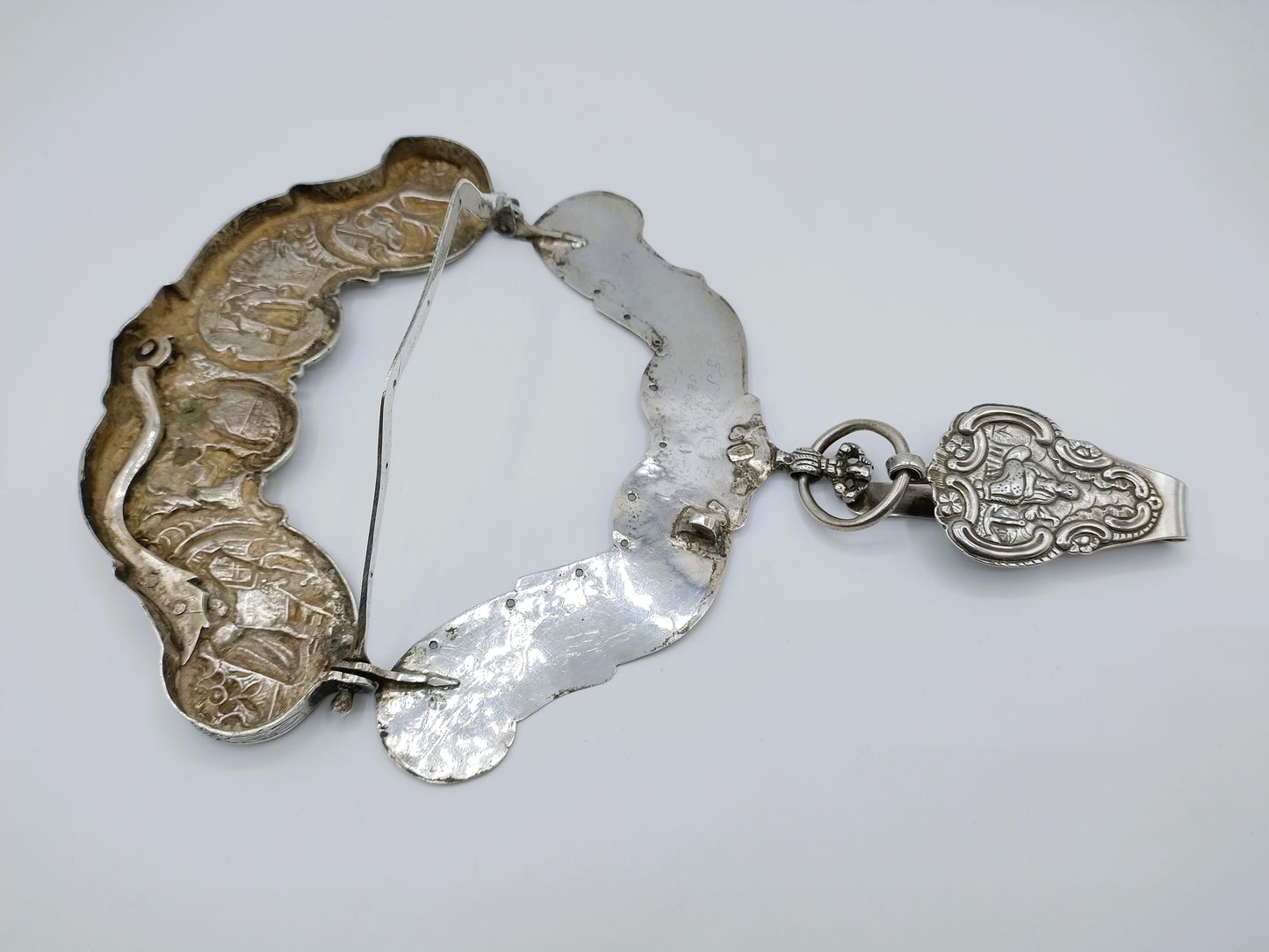 Zilveren tasbeugel met tashaak, R. Tania, Leeuwarden, ca. 1785