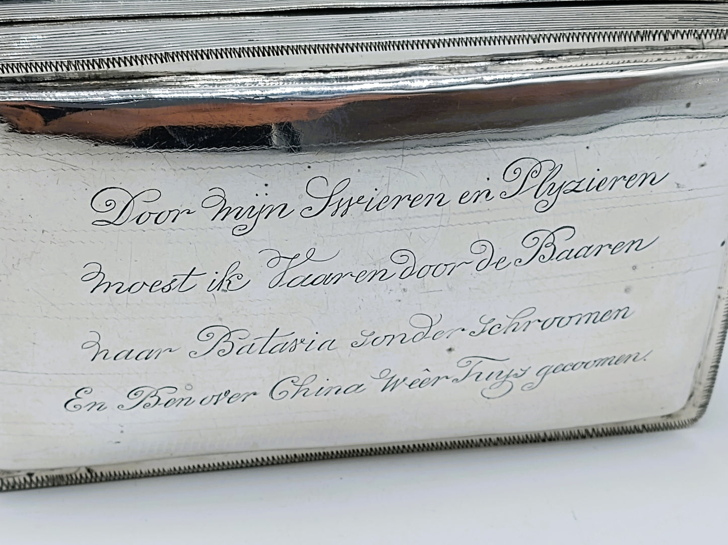 Zilveren tabaksdoos, H. Capoen, Schoonhoven, 1893