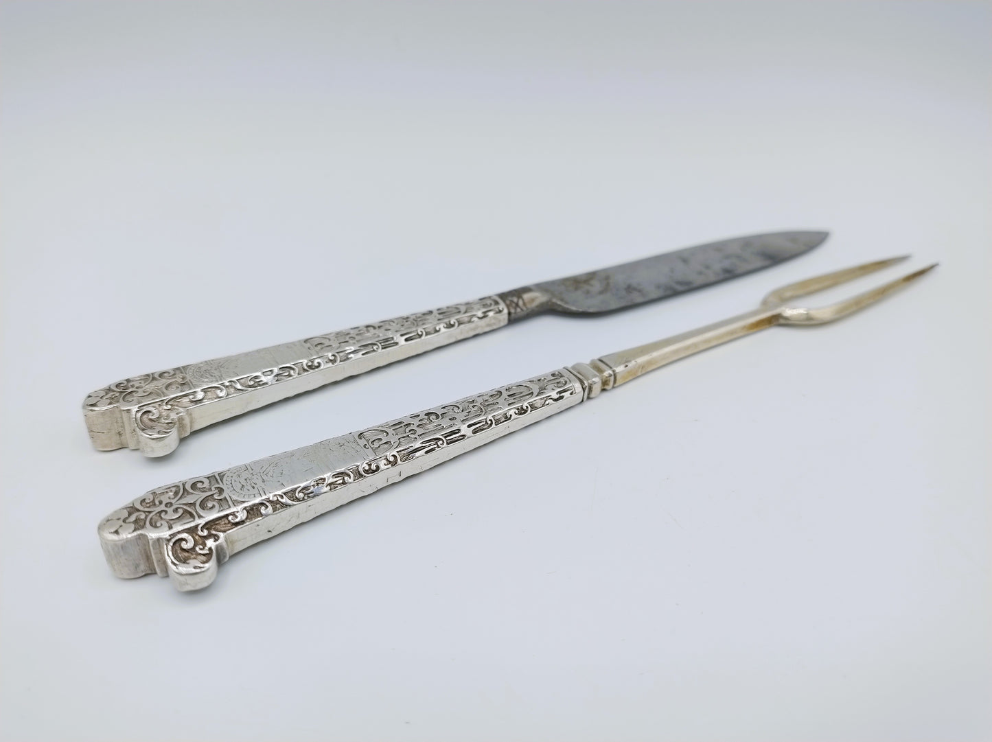 Silver travel cutlery, fork and knife, Netherlands, ca. 1600