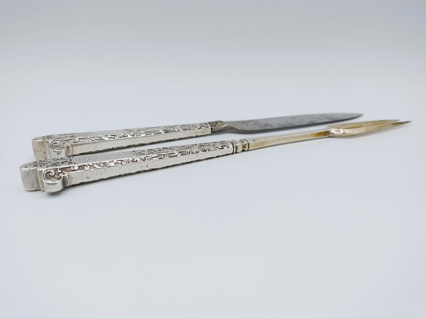 Silver travel cutlery, fork and knife, Netherlands, ca. 1600