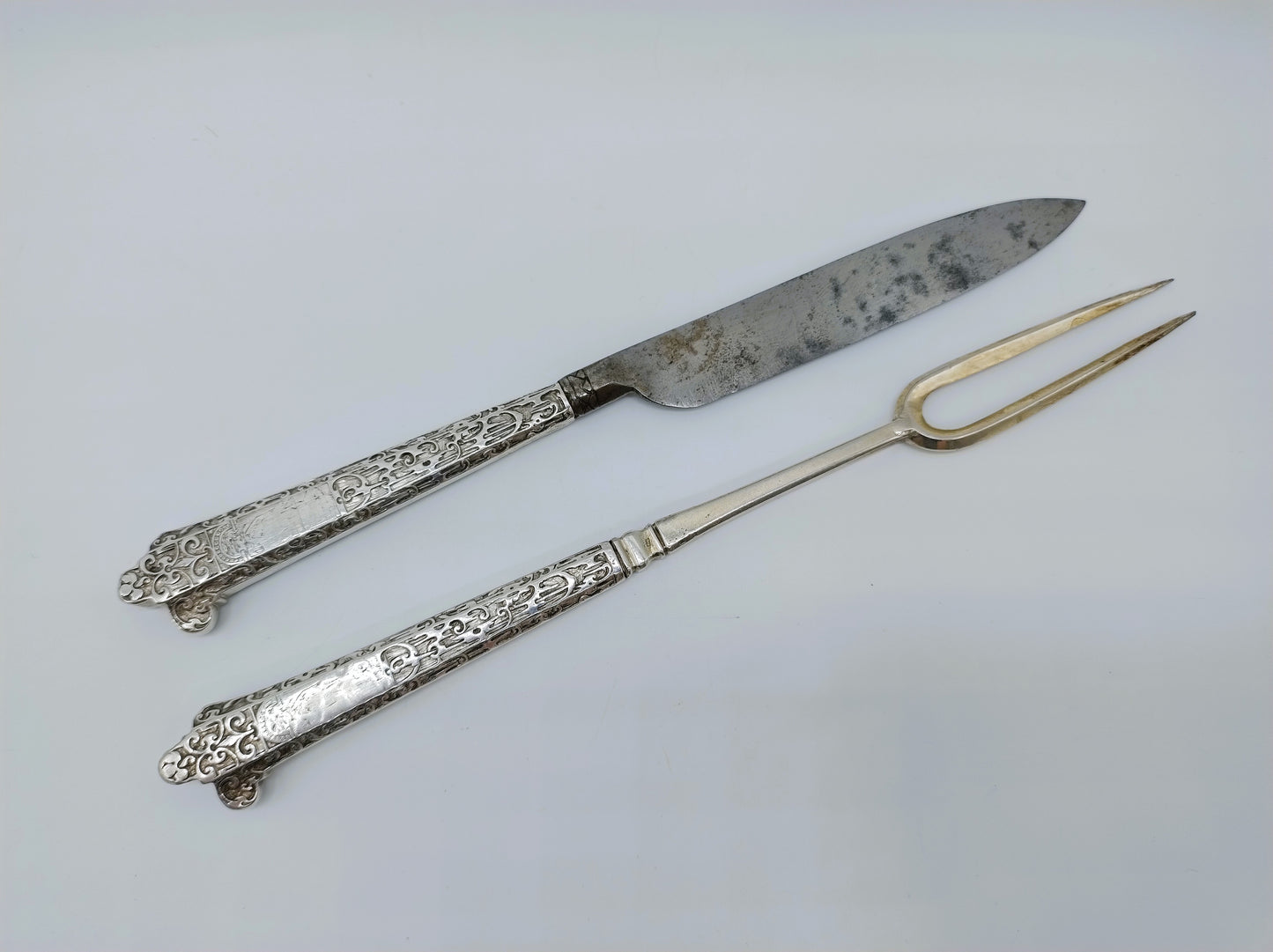 Silver travel cutlery, fork and knife, Netherlands, ca. 1600