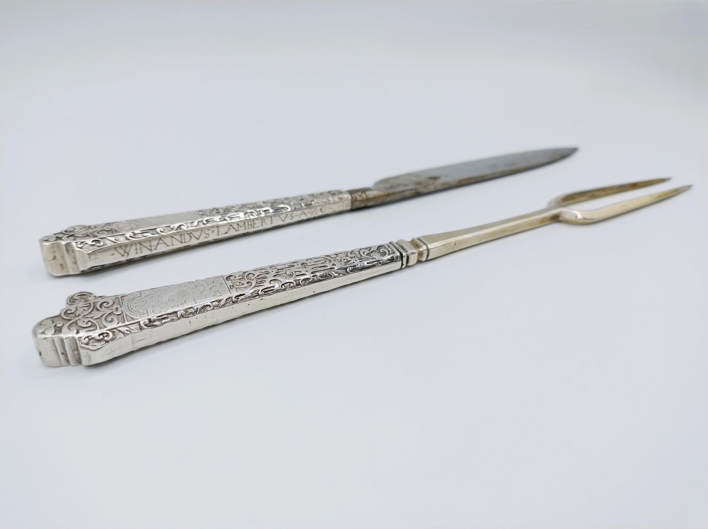 Silver travel cutlery, fork and knife, Netherlands, ca. 1600