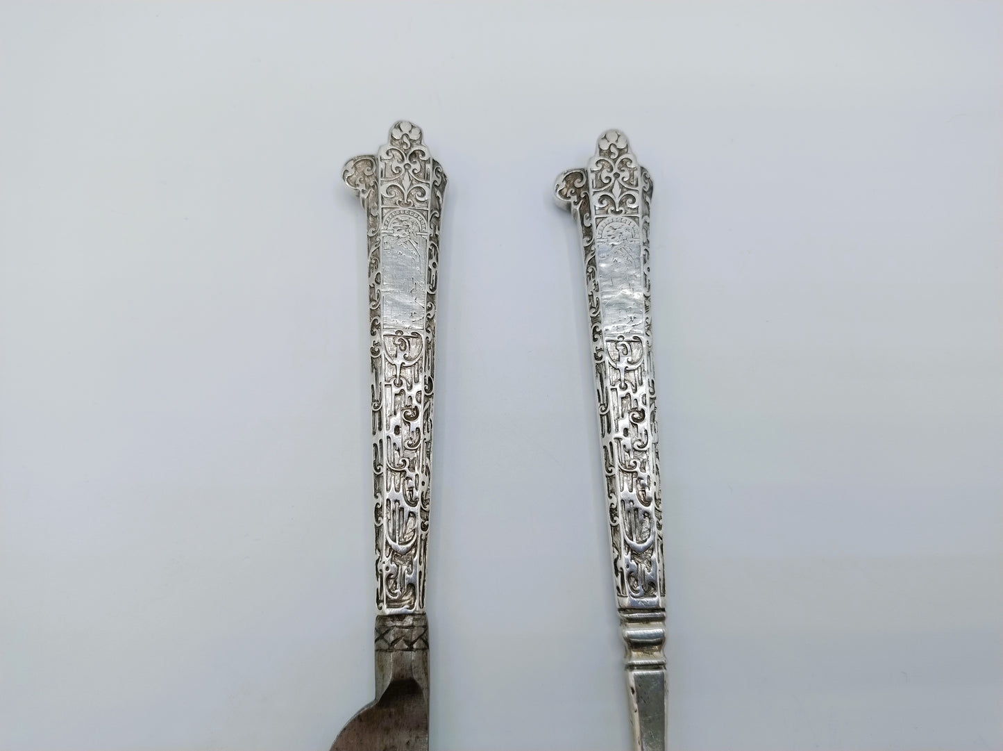 Silver travel cutlery, fork and knife, Netherlands, ca. 1600