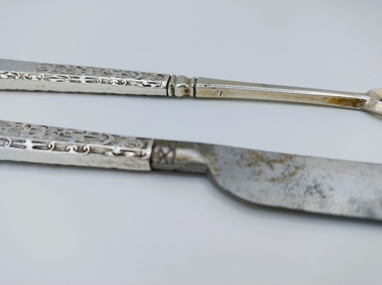 Silver travel cutlery, fork and knife, Netherlands, ca. 1600