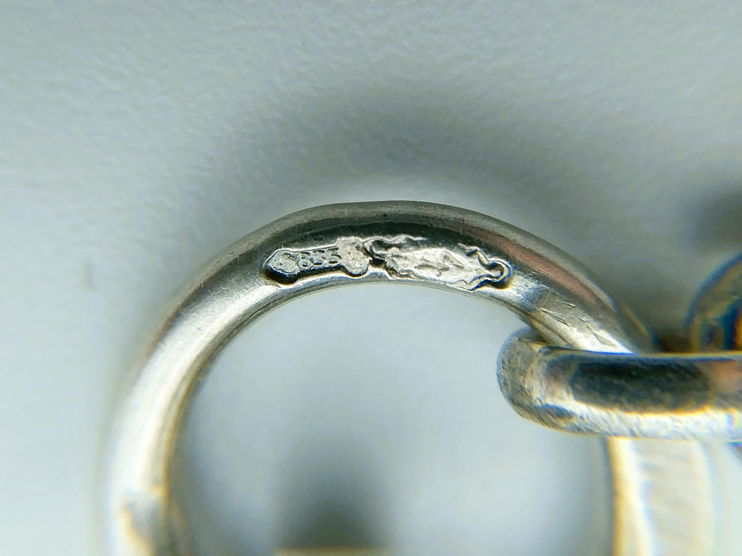 Zilveren heren chatelaine, Fa. Niekerk, Schoonhoven, 43 cm.