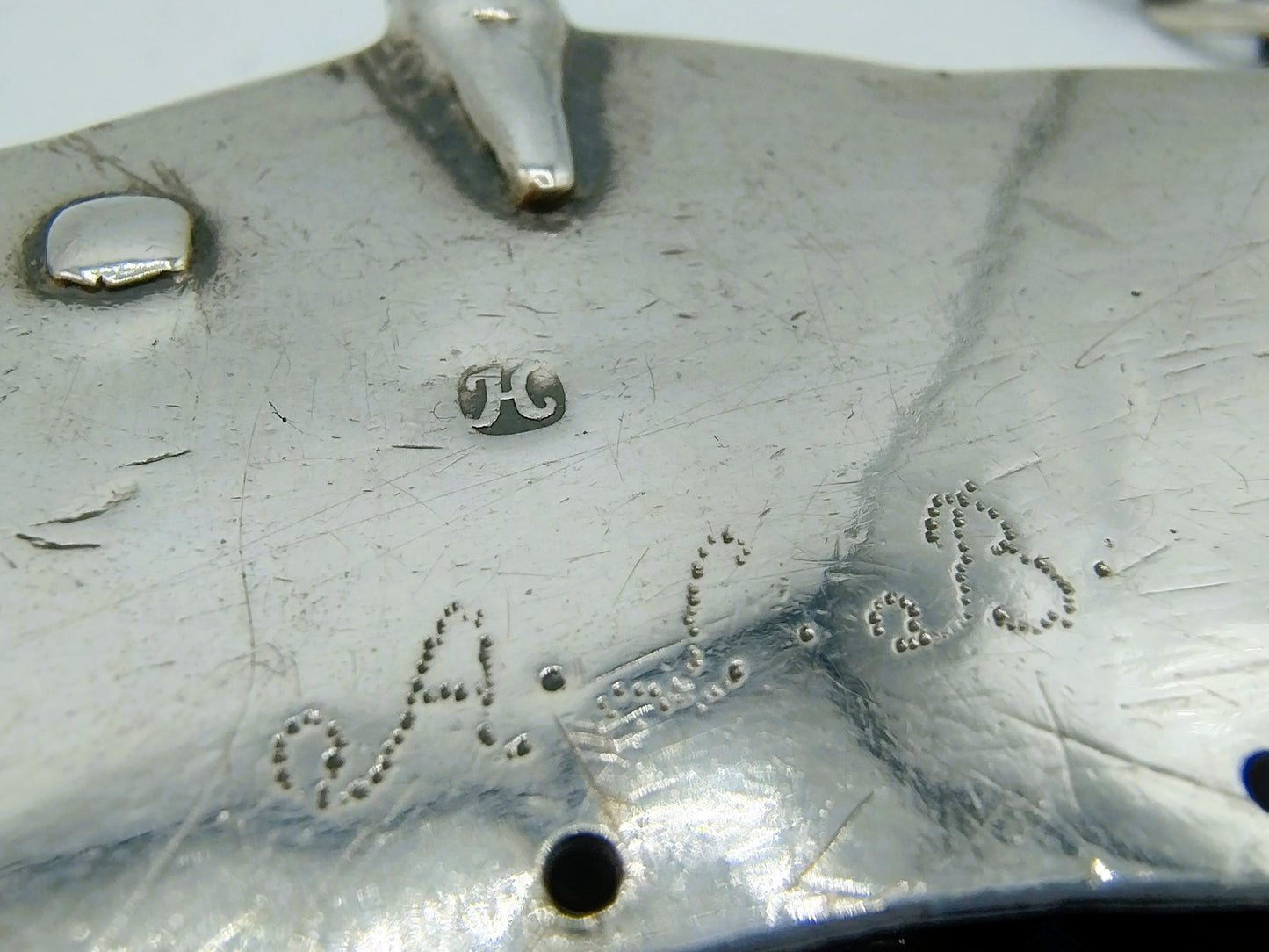 Zilveren tasbeugel met ketting, H.N. Hubert, Groningen, ca. 1790