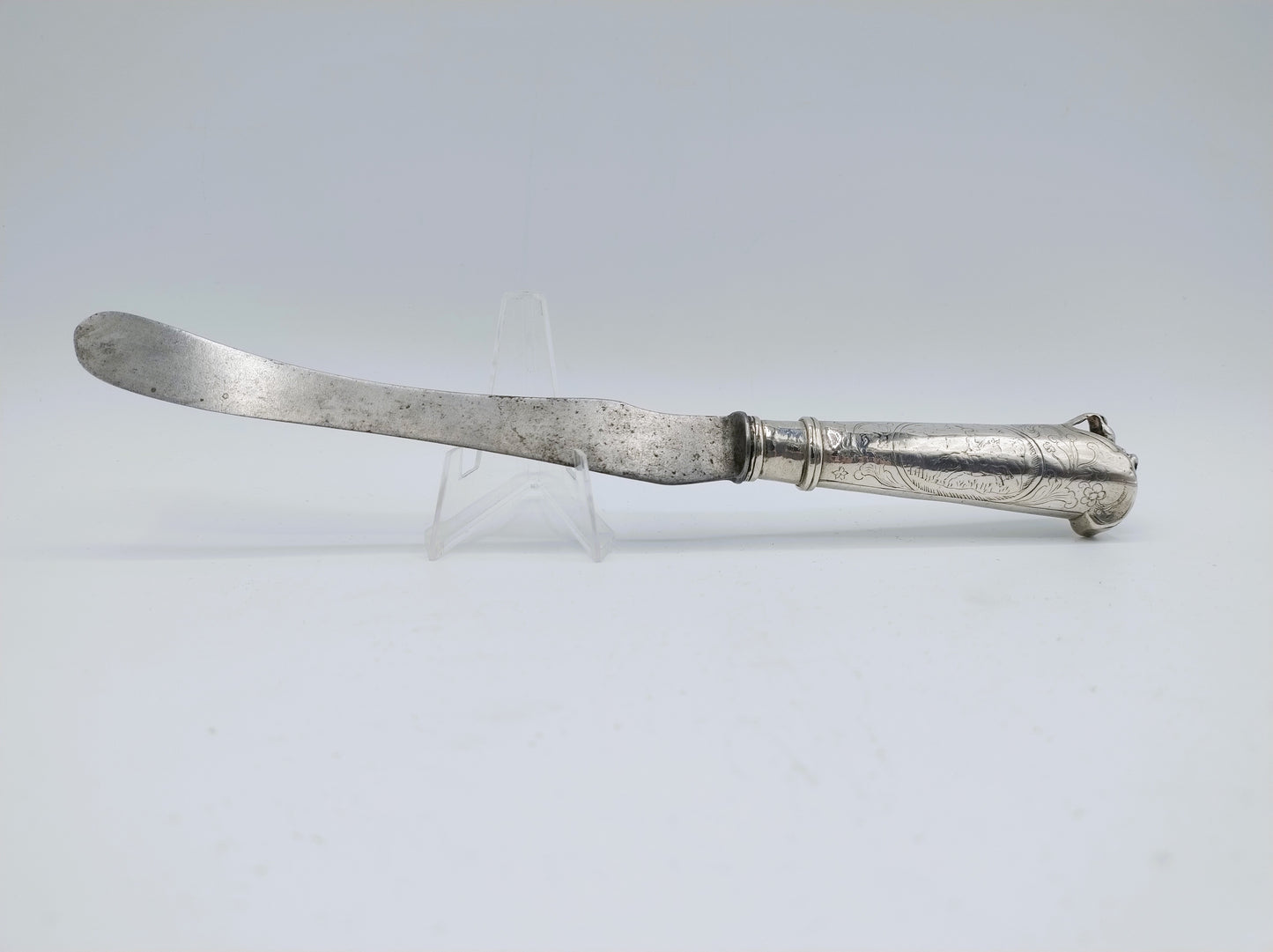Silver knife handle with steel blade, Friesland, ca. 1770