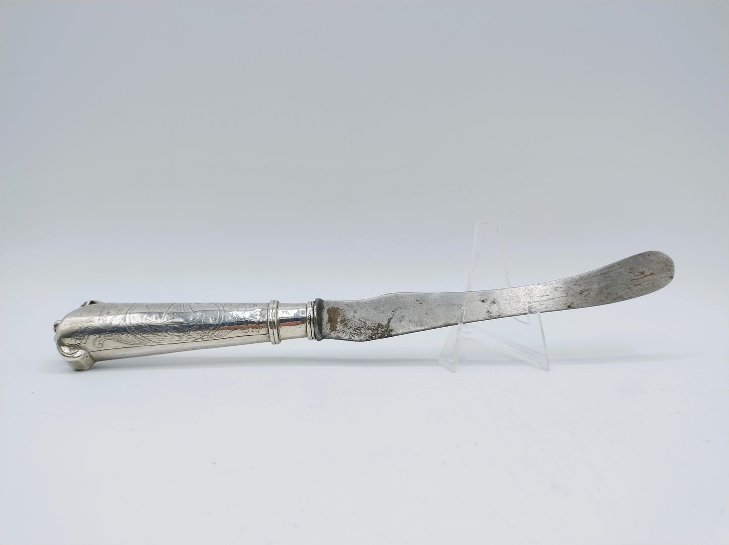 Silver knife handle with steel blade, Friesland, ca. 1770
