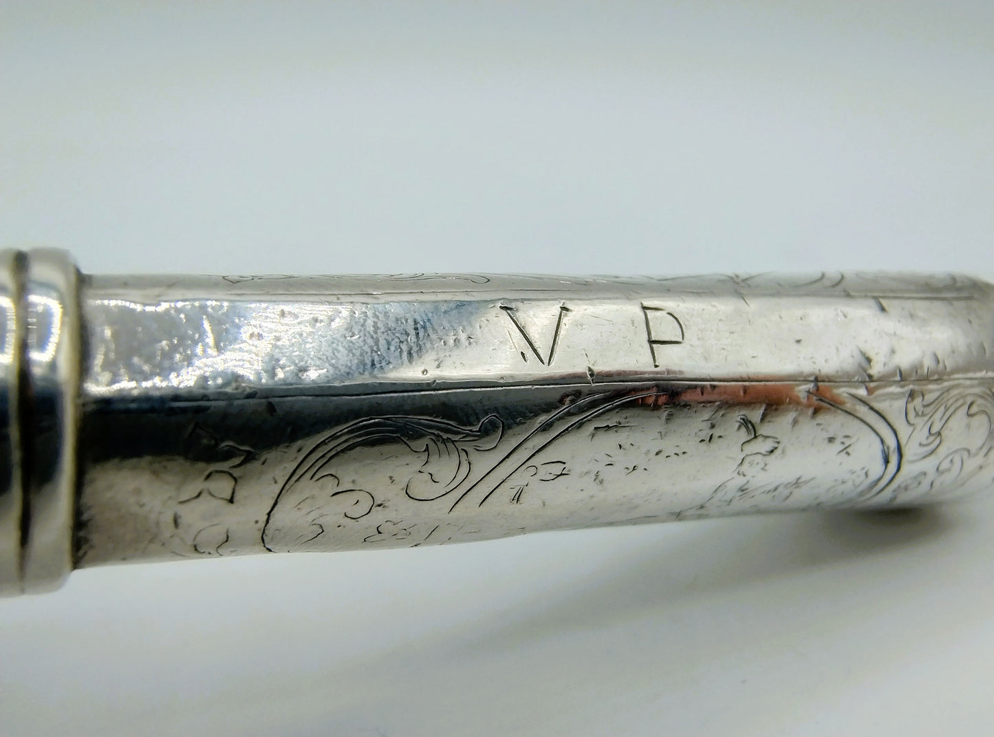 Silver knife handle with steel blade, Friesland, ca. 1770