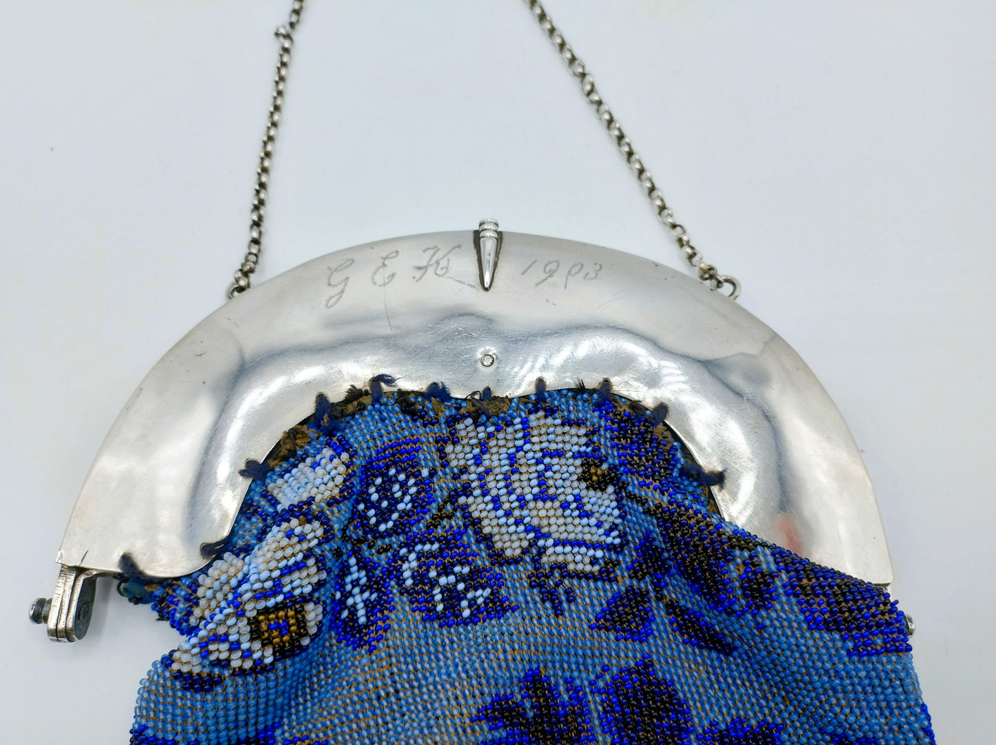 Zilveren beugeltas met ketting, Schoonhoven, 1888