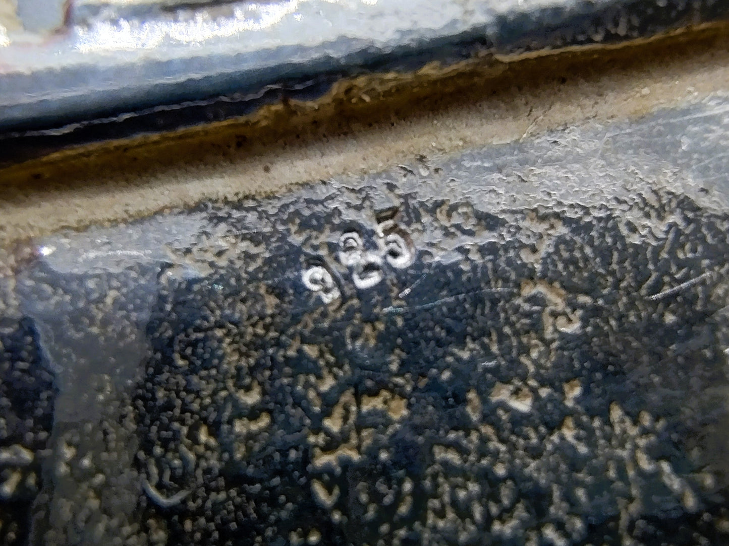 Zilveren broche met nielo inleg, 925