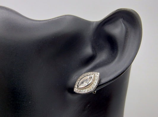Silver earrings with zirconia, 925