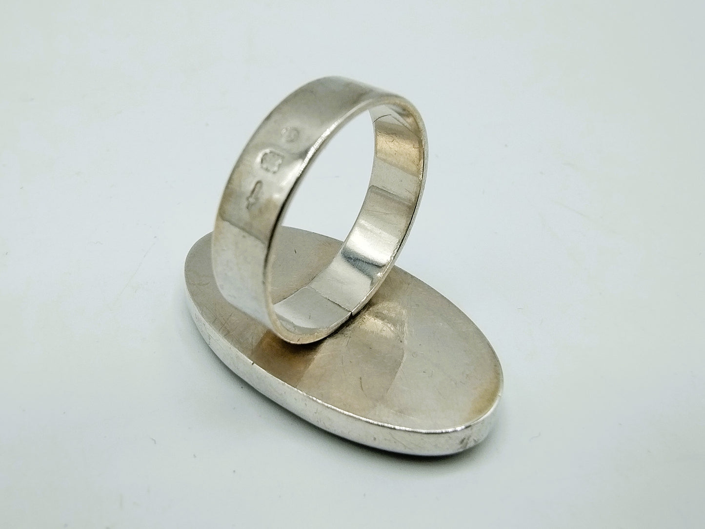 Zilveren ring met Onyx, 835, 17 mm