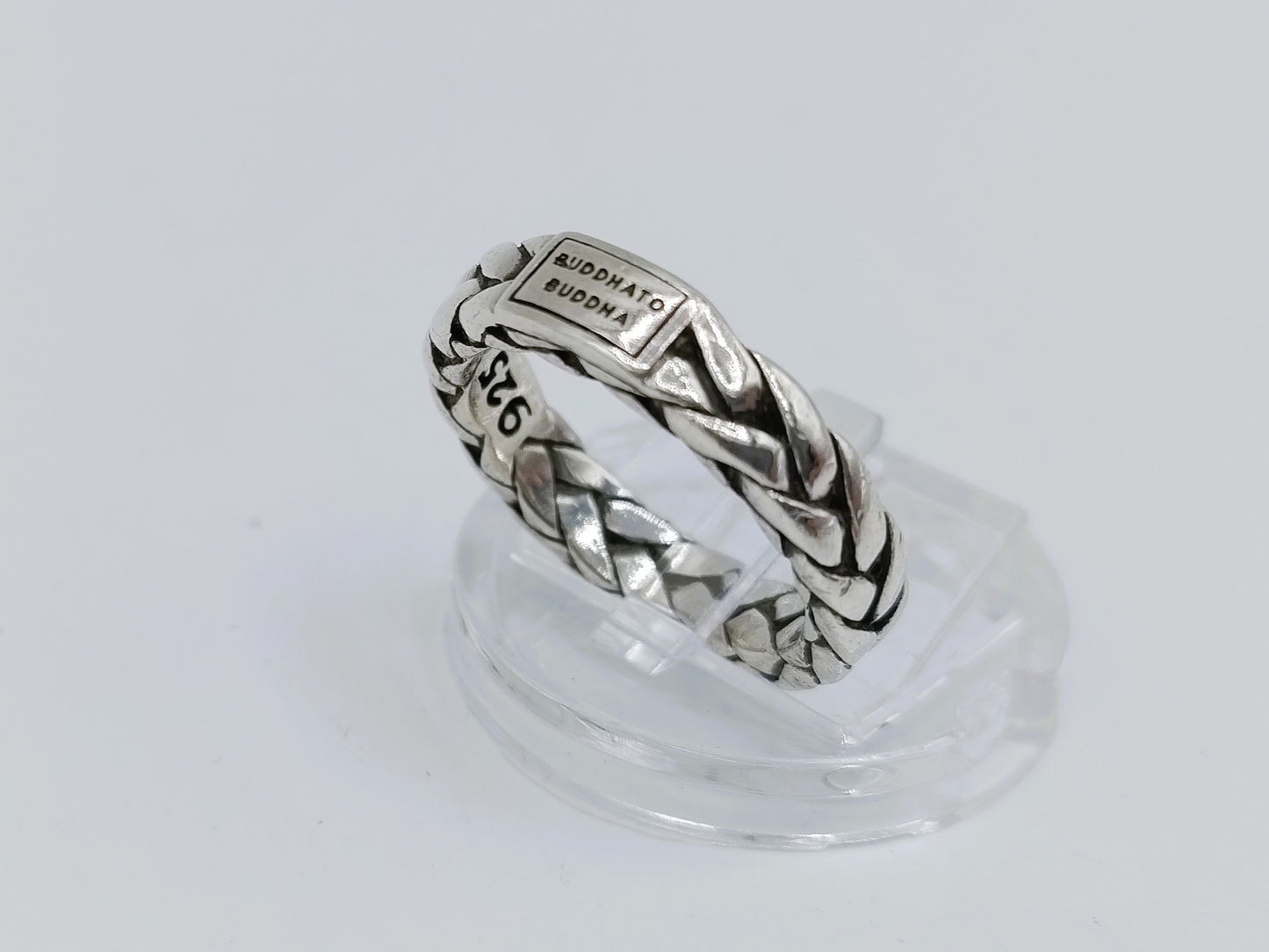 Zilveren buddha to buddha ring, 16.5 mm