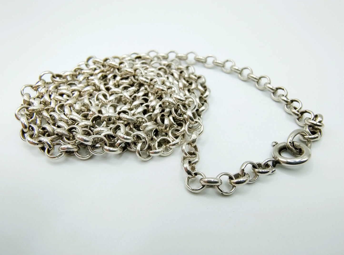 Zilveren jasseronketting, 79,5 cm