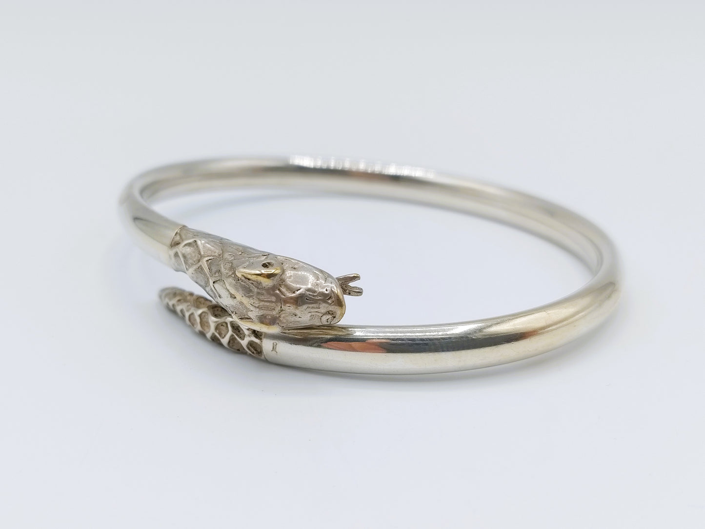 Vintage zilveren slangen armband, 835