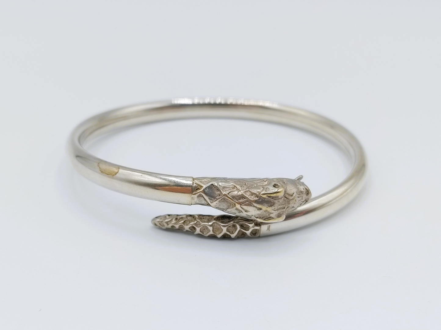 Vintage zilveren slangen armband, 835