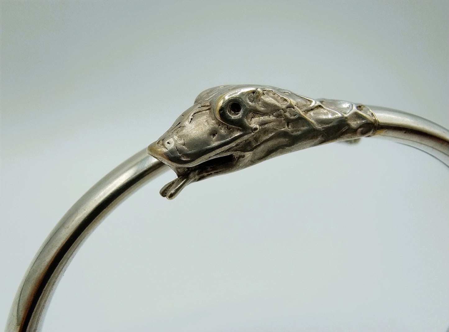 Vintage zilveren slangen armband, 835