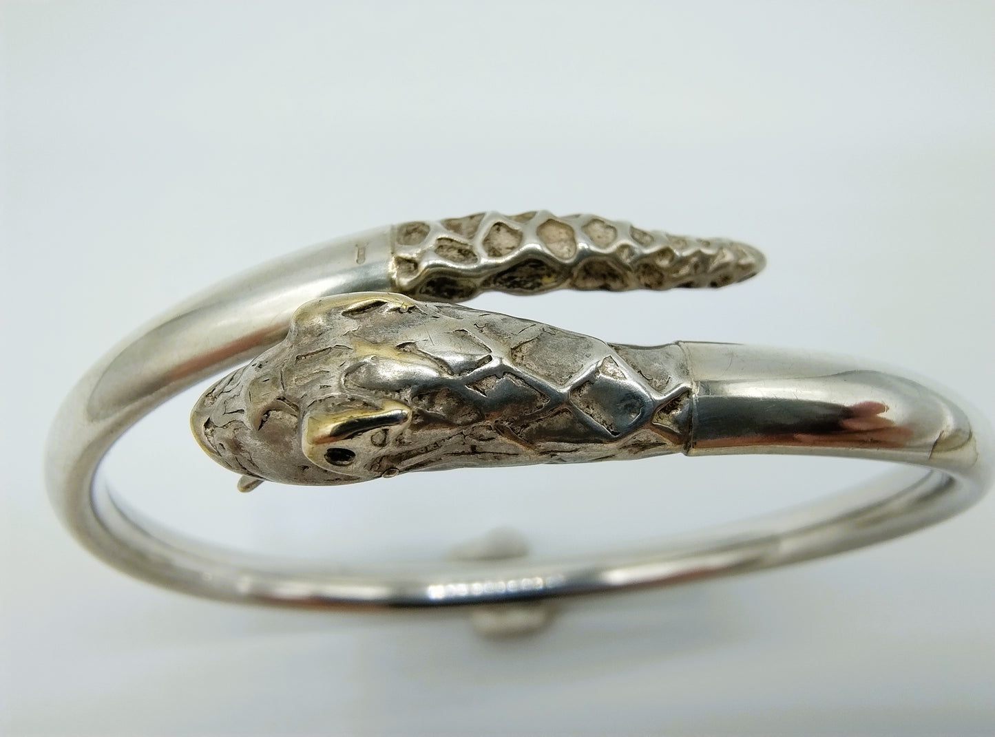 Vintage zilveren slangen armband, 835