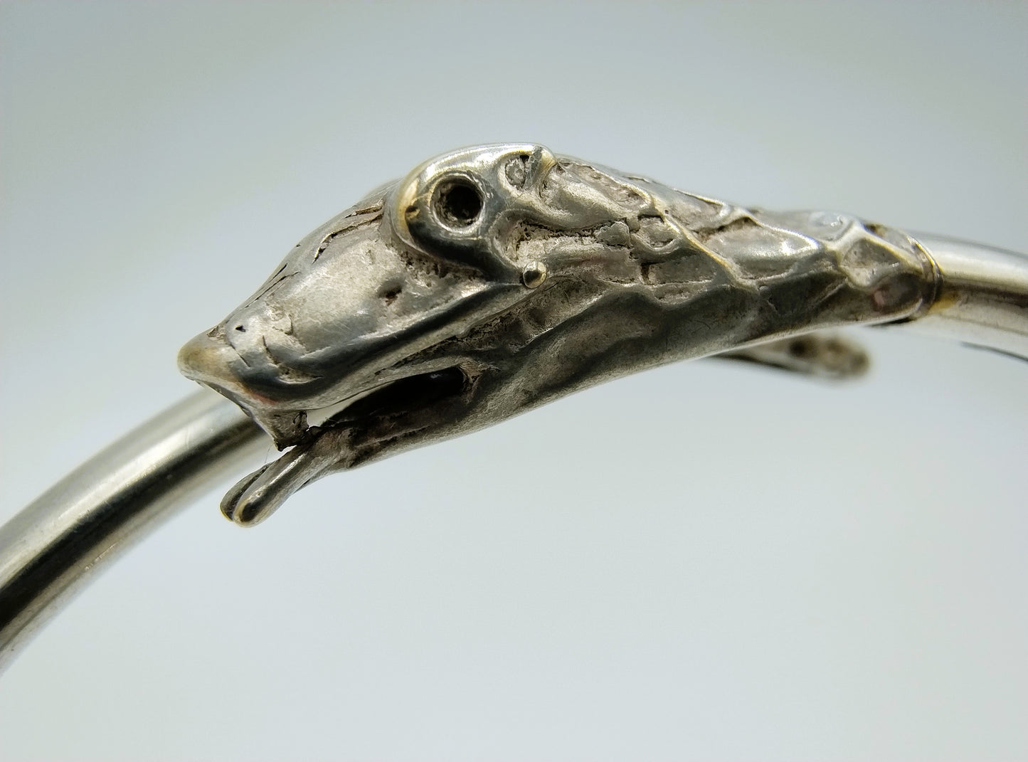 Vintage zilveren slangen armband, 835