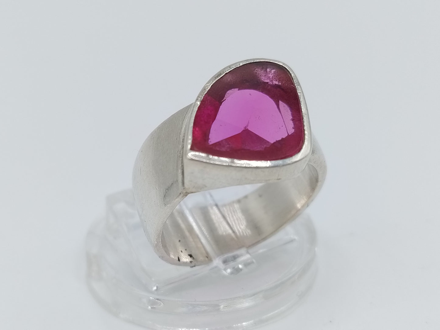 Zilveren ring met toermalijn, 17,75 mm