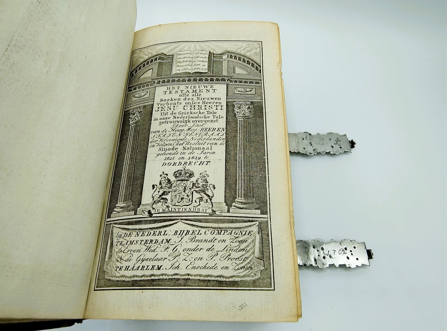 Bible with silver clasps, 1767