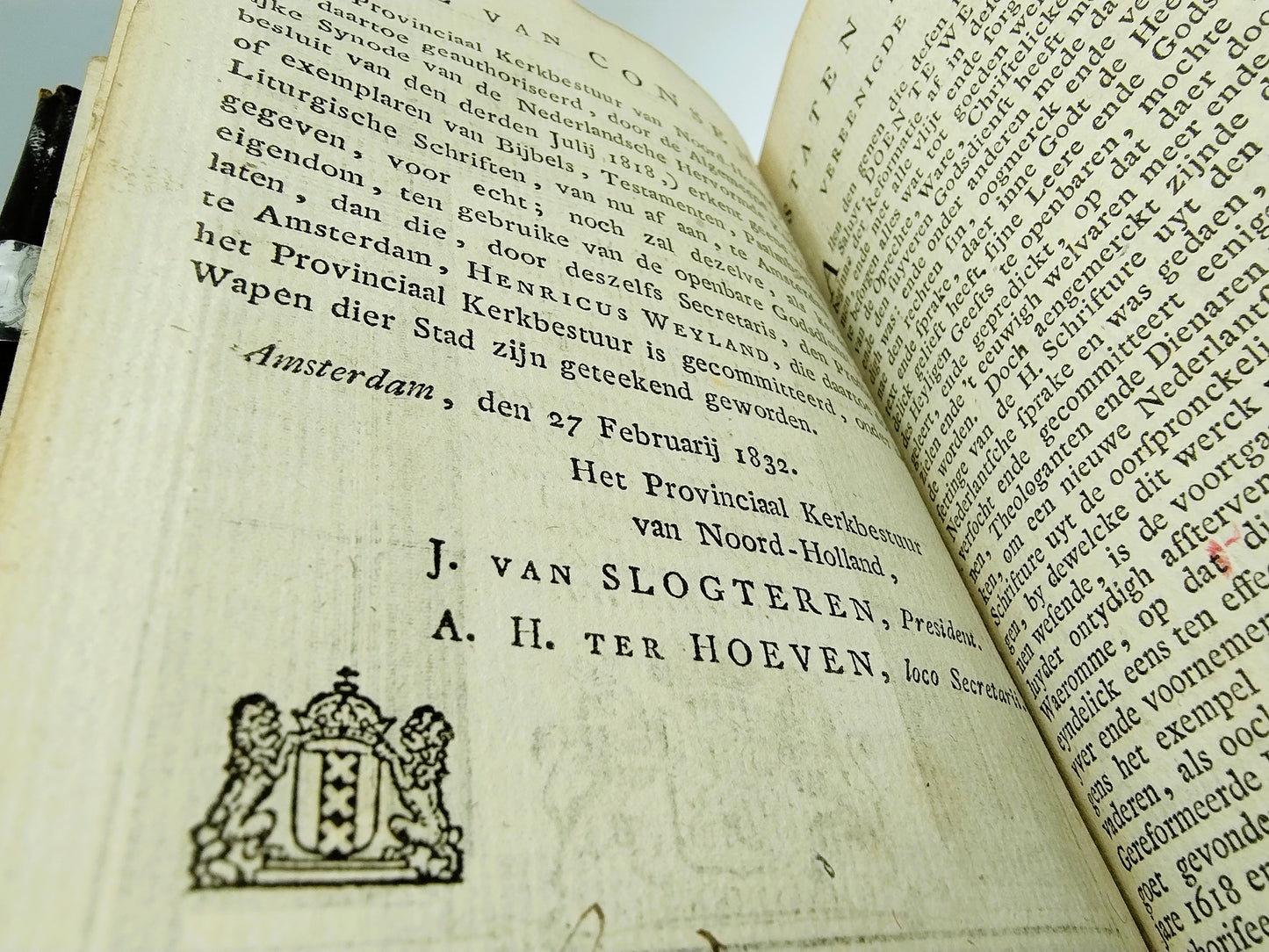 Bible with silver clasps, 1767