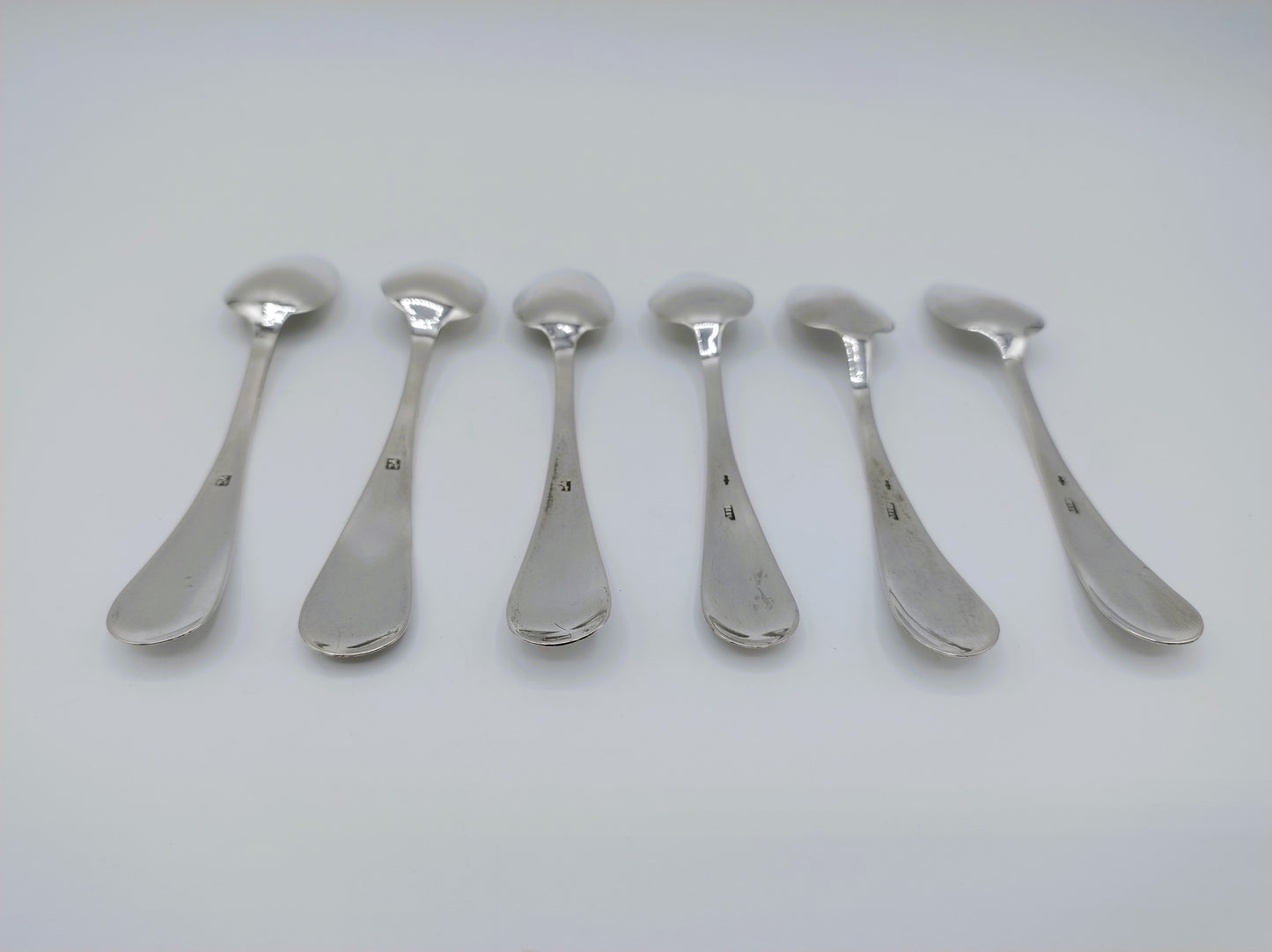 Zilveren theelepels, J. Schijfsma Jz, Sneek, ca. 1870